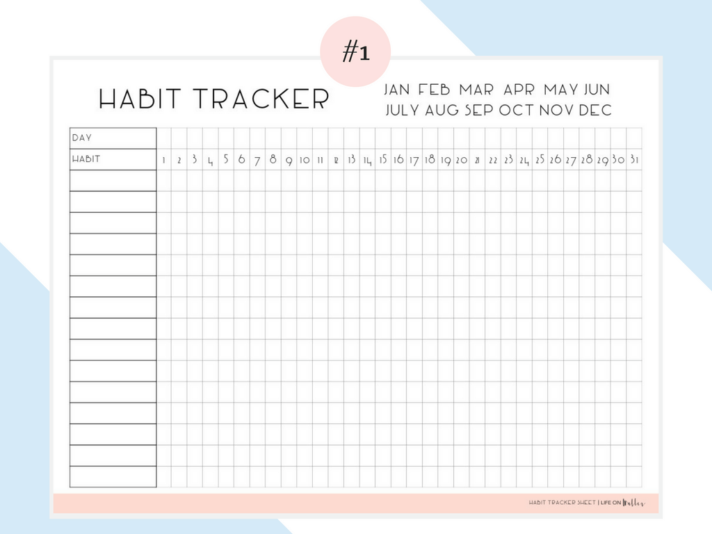 daily habit tracker free printables